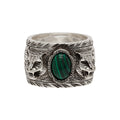 Double Gucci Feline Garden Green Ring