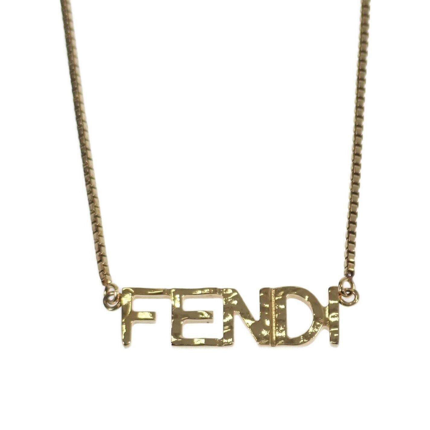 18K Fendi Script Necklace