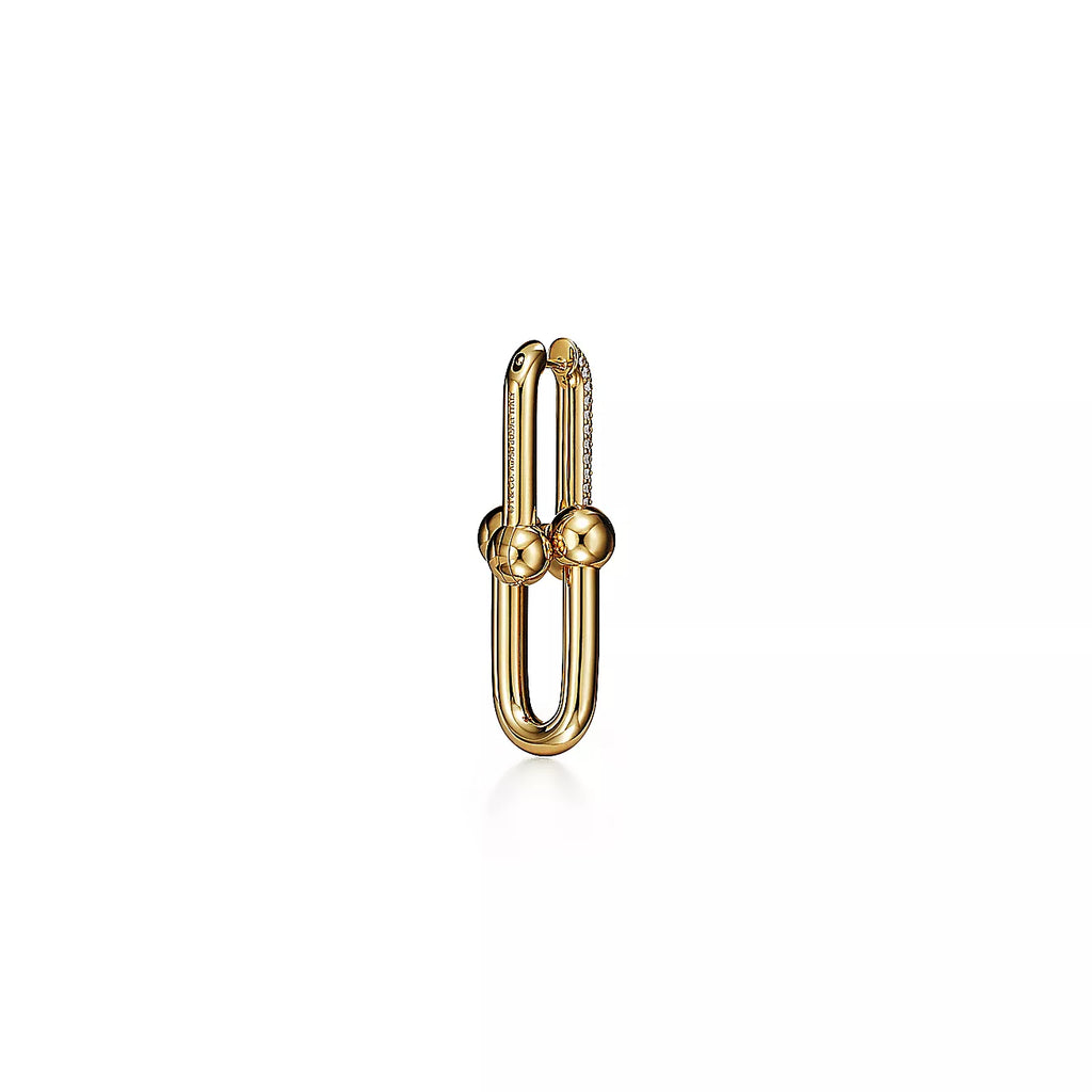 18K Tiffany HardWear Large Link Diamonds Earrings