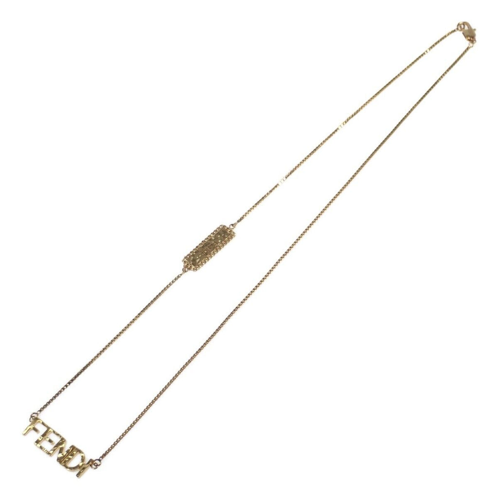 18K Fendi Script Necklace