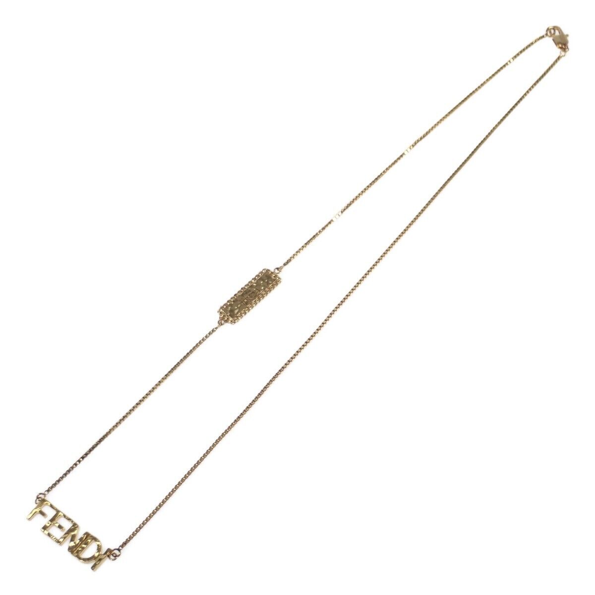 18K Fendi Script Necklace
