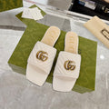 GUCCI EXCLUSIVE SLIDE SANDAL CREAMY WHITE CALFSKIN