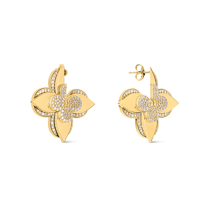 18K Louis Vuitton Medaillon Earrings