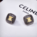 18K Celine Black Gold Earrings