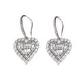 18K Tiffany Heart Diamonds Earrings