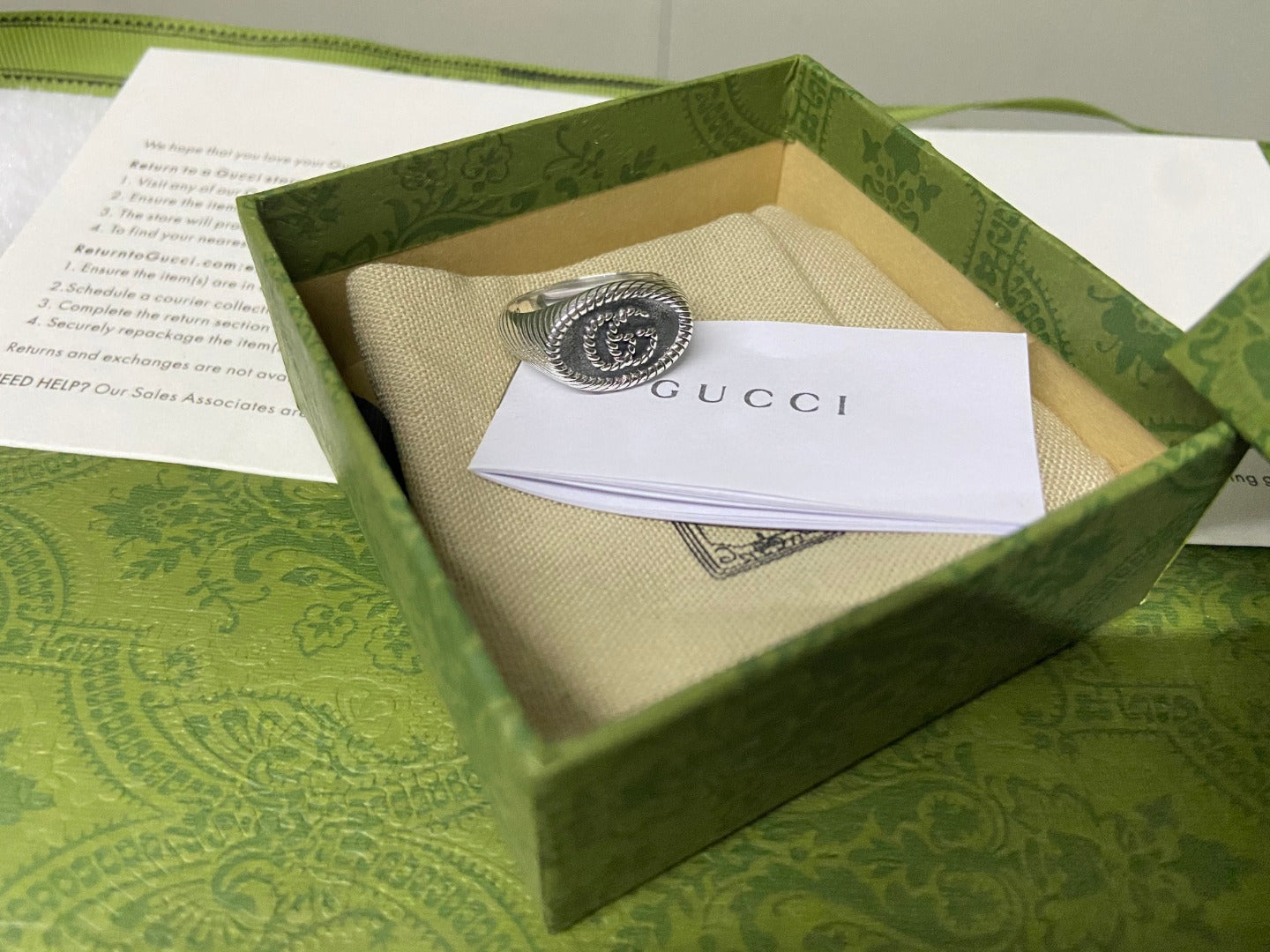 Double Gucci Marmont Pinky Ring