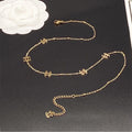 18K  Chanel Small Logo Gold Necklace