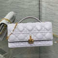 DIOR 25S  TALK PHONE POUCH 21 IN PALE LILAC CALFSKIN GOLD HARDWRE