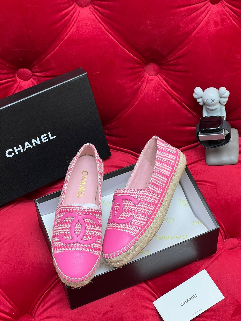 CHANEL LOAFERS IN LIGHT PINK LAMBSKIN