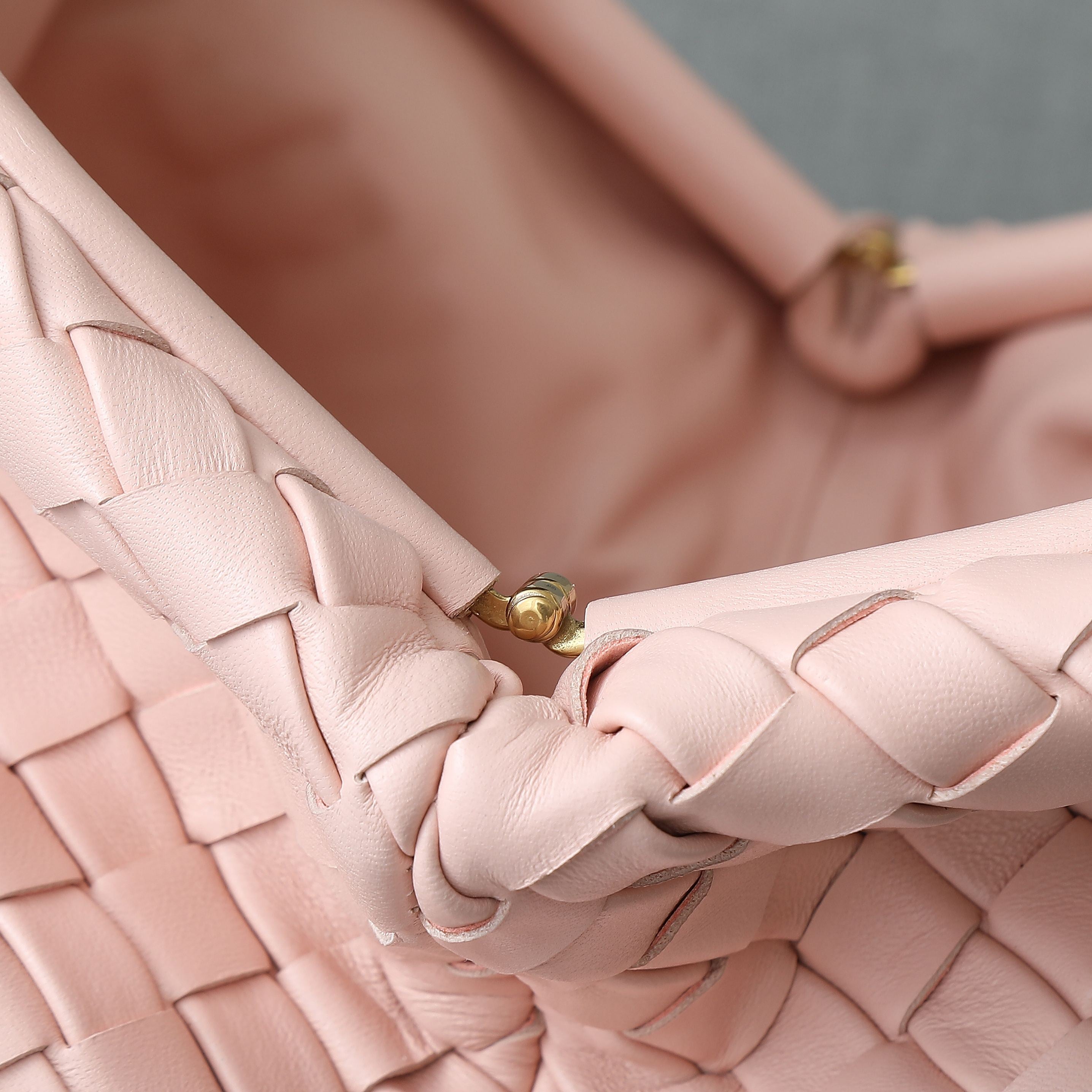 LAUREN 1980 BAG 31 IN MELON PINK LAMBSKIN GOLD STRAP