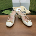 GUCCI HORSEBIT PUMP WHITE LAMBSKIN