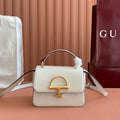 GUCCI 26S SIENA TOP HANDLE BAG 19 IN WHITE CALFSKIN