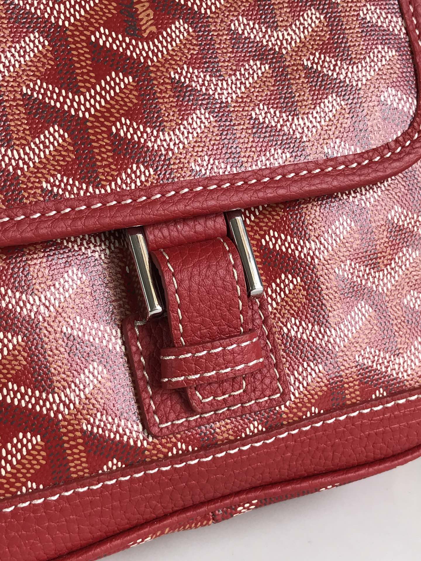 GRAND BLEU 16 IN CLASSIC RED GOYARDINE CANVAS AND LAMBSKIN