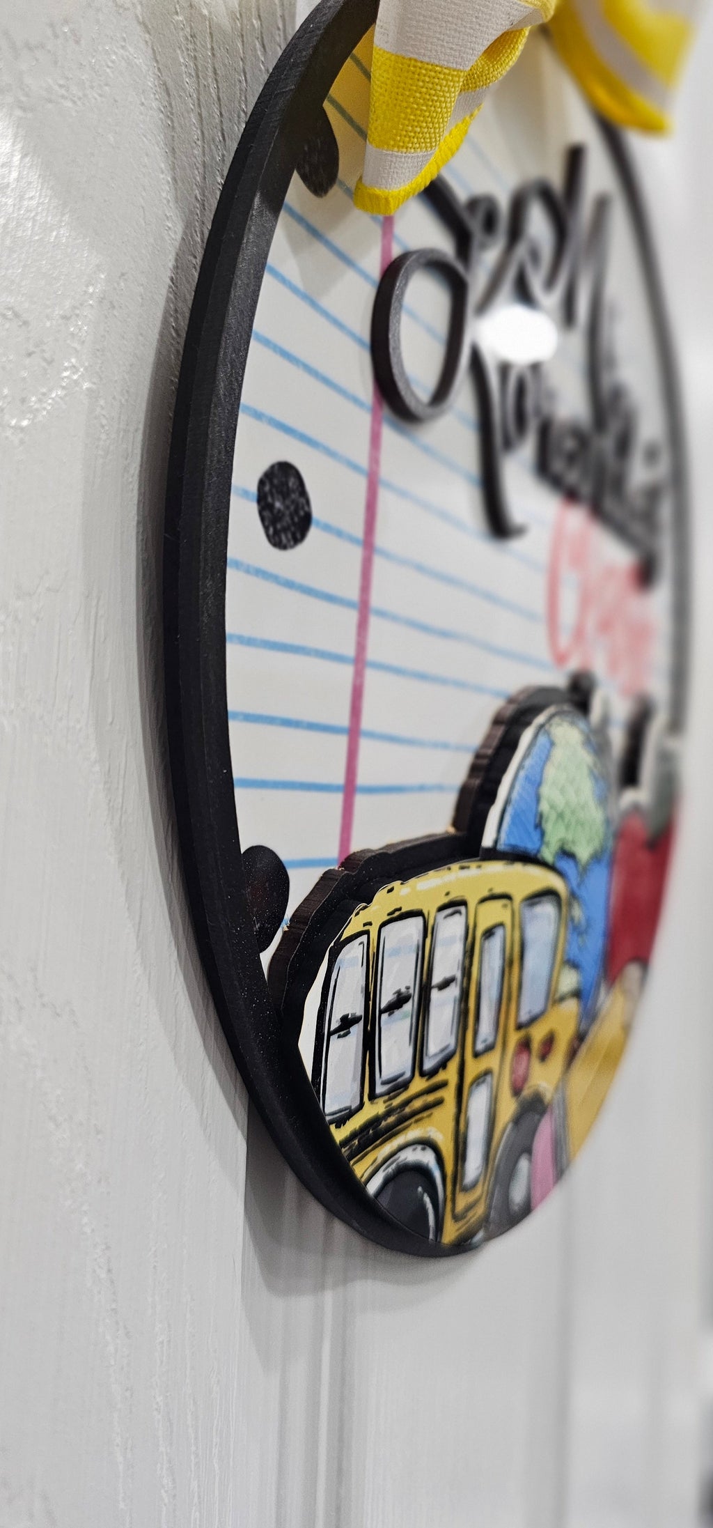 Personalized Teacher Round Door Hanger, School, Classroom, Door Hanger, Sign, Welcome, Class, Decoration, Welcome Classroom, Classroom Name Plaque, Welcome Sign, Personalized Round Sign, School Door Sign, Teacher Door Hanger, Teacher